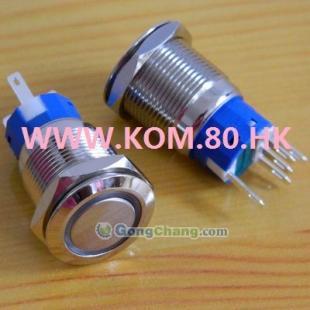 供應K19-A帶燈金屬按鈕開關 高質量解決方案，安裝直徑19MM